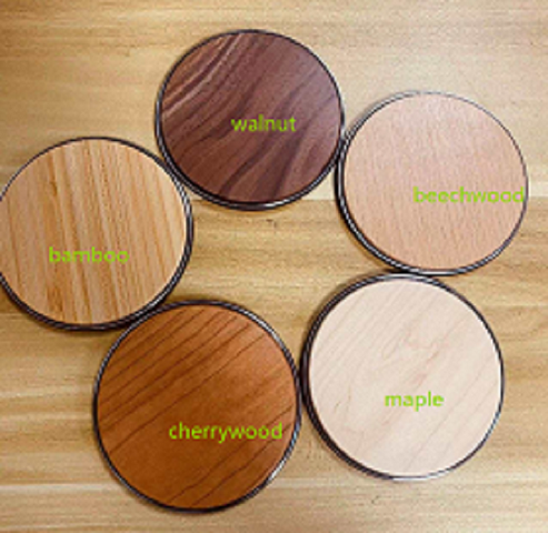 Natural Wood Qi Fast Wireless Charger