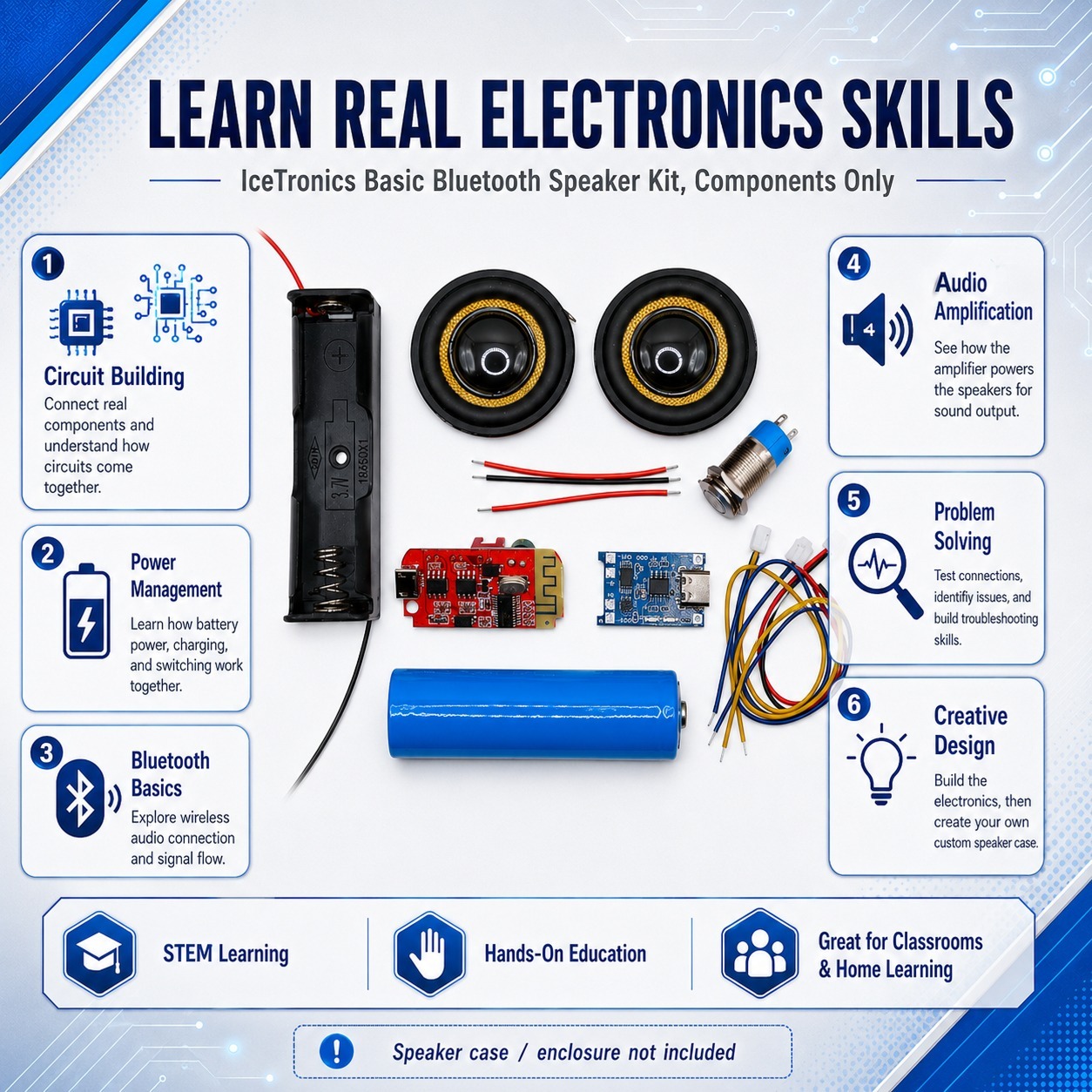 IceTronics Bluetooth speaker kit with Qi wireless charging - components only - Image 4