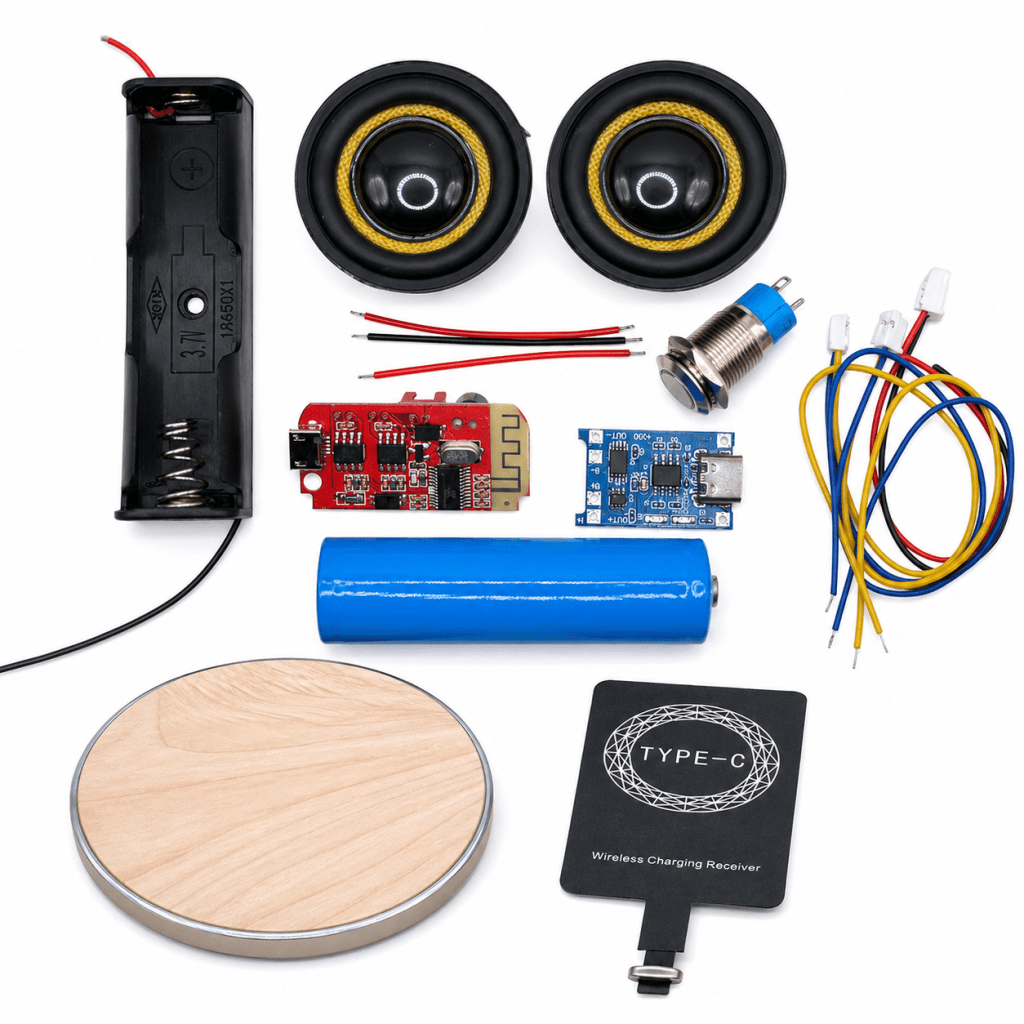 IceTronics Bluetooth speaker kit with Qi wireless charging - components only